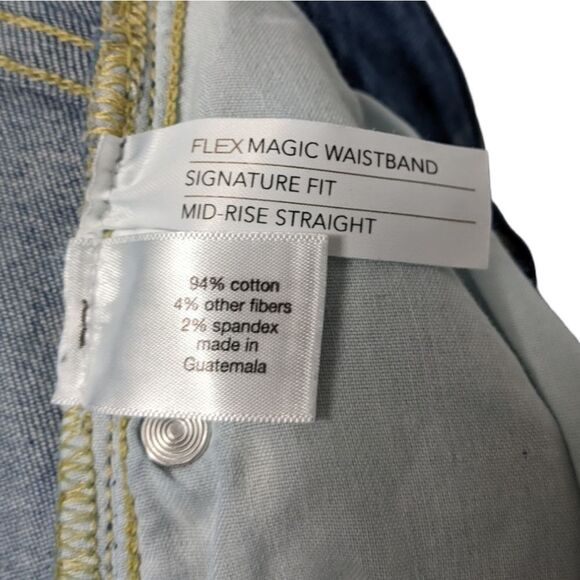 LANE BRYANT Flex Magic Waistband Signature Fit Straight Jeans 22 - Picture 6 of 7